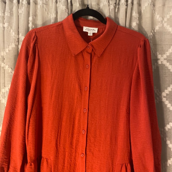 Collared drop waist shirt dress - Picture 2 of 6